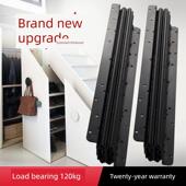 平面拖轨三节抽屉楼梯下装 柜拖托底导轨抽拉滑轨 下轨道储物柜鞋