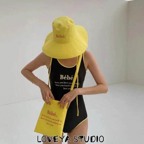 Letter jumpsuit slimming swimsuit for women