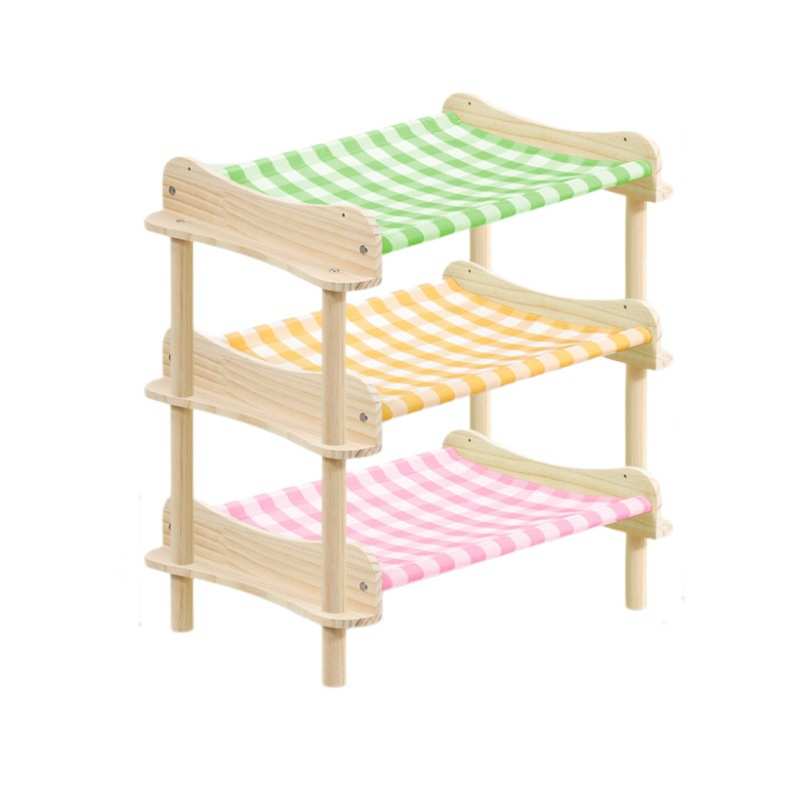 宠物床猫床上下铺实木夏季猫窝四季通用小型犬窝双层多层猫吊床