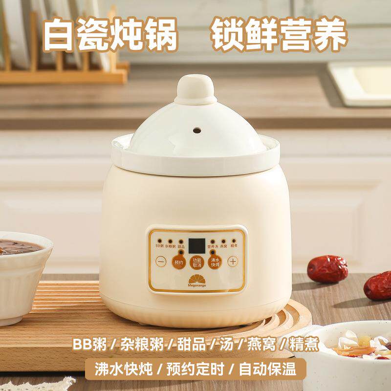锅2024新款锅迷你小型电炖盅2人份电炖锅1粥保温智能预约白瓷