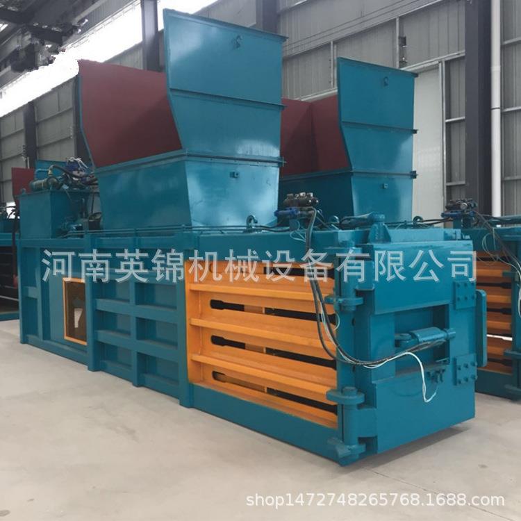 直销100卧式液压纸箱打包机棉花液压打包机塑料瓶秸秆压缩成捆机