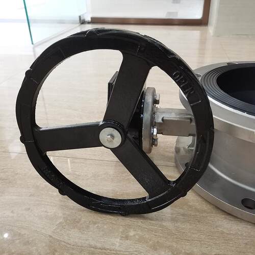 不锈钢304法兰软密封手动涡轮蝶阀D341X/J-16P不锈钢板中线蝶阀