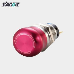 现货Kacon凯昆T19 蘑菇头 按钮 急停开关 811P不锈钢19mm防水