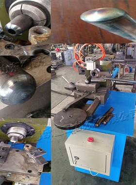 全自动平头圆头封口机立式铁管钢管管端封头机圆管铝管铁管缩管机