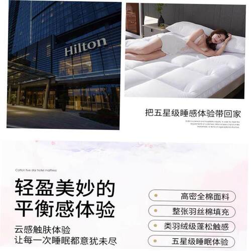 10cm Hotel soft bed mattress床垫 folding mattress topper pad