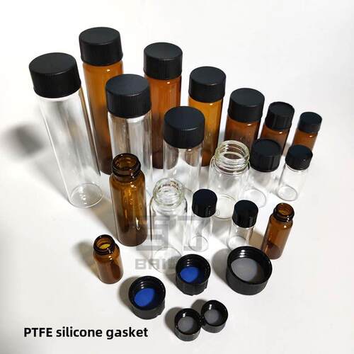 固体盖聚四氟乙烯垫片2Ml-60Ml透明棕色玻璃螺旋进样瓶样品瓶100