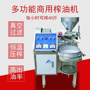 商用中大型全自动多功能食用油冷热双榨真空过滤一体机炸油机