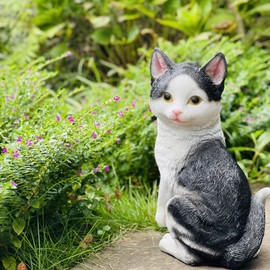 可爱小猫园艺装饰摆件，落地仿真户外花园，别墅庭院园林树脂景观动物