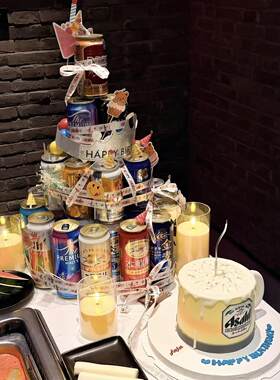 一代人有一代人的蛋糕！啤酒蛋糕装饰品手工diy材料包送爸爸礼物