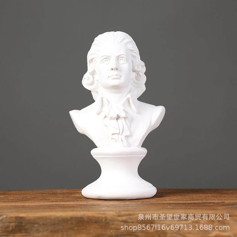 莫扎特欧式人物石膏像装饰雕塑摆件素描头像美术教具欧式模型雕像
