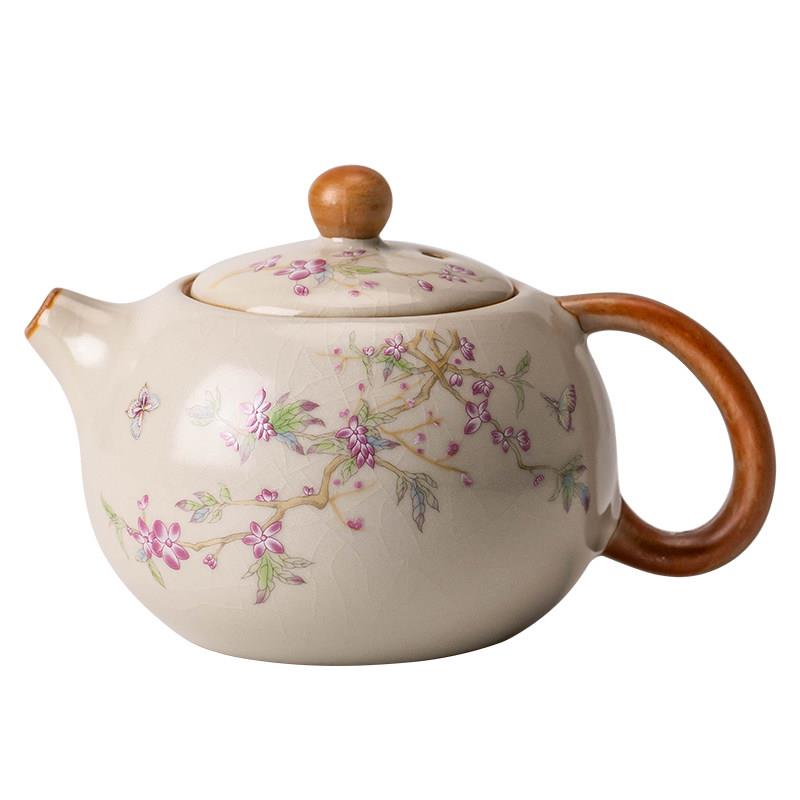 汝窑壶一两女士精致小型功夫茶具套组茶盘小套一两人515喝茶泡杯