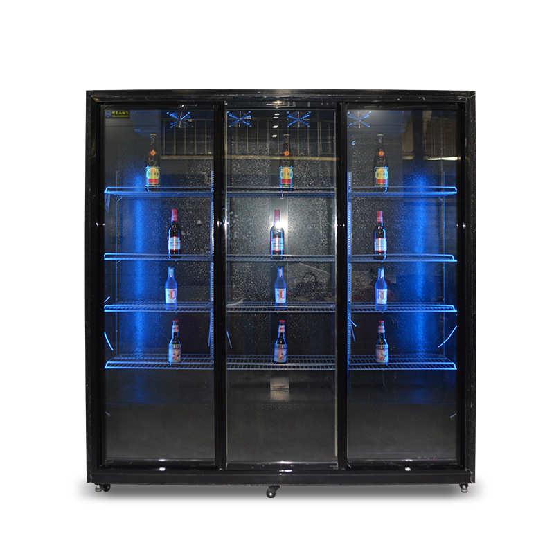 推拉款酒水展示柜 商用冷藏柜便利店超市保鲜柜大容量三门饮料柜