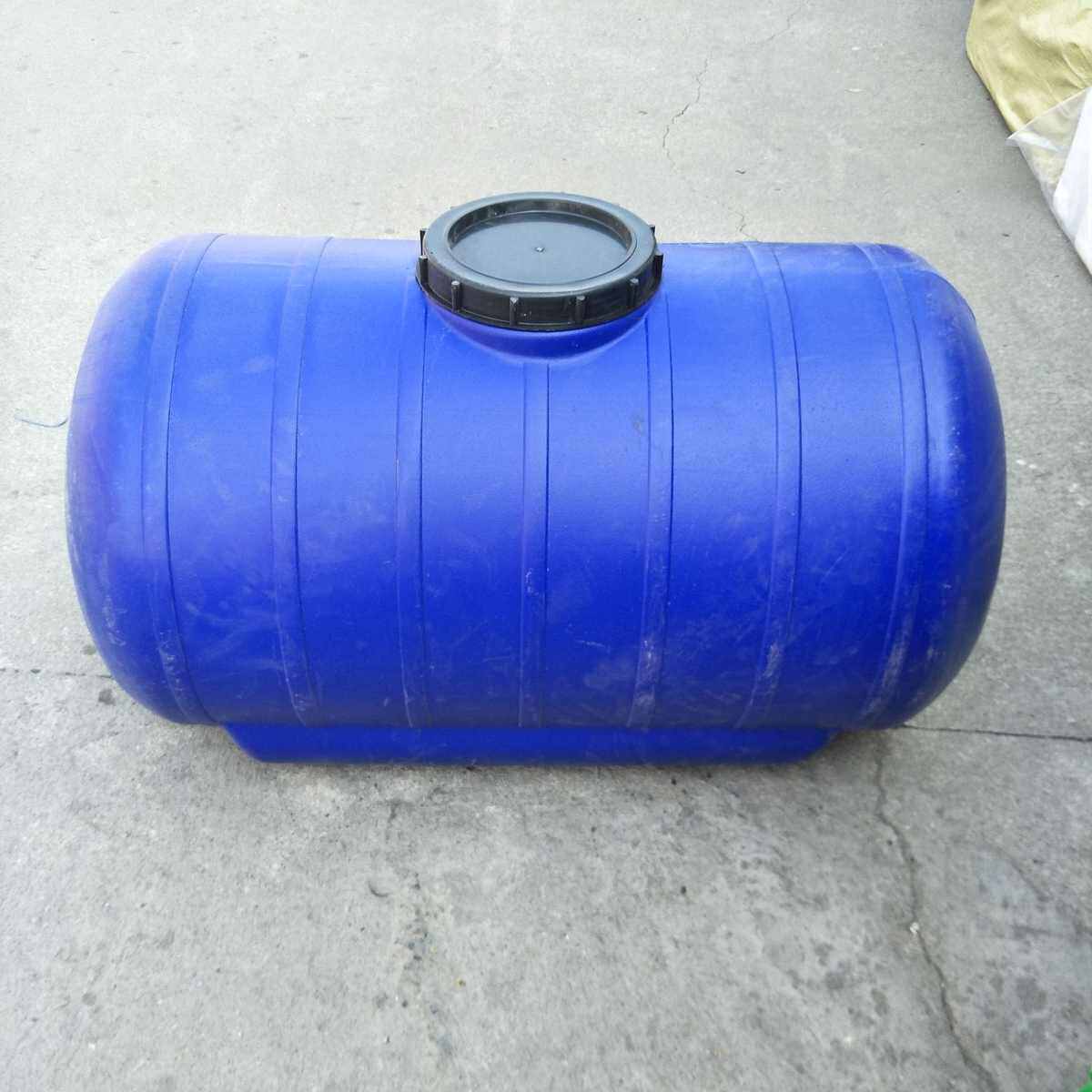 金冠食品级卧式塑料圆桶 蓝色加厚塑料桶 200l 水箱储水罐pet罐