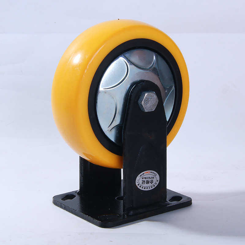 4寸5寸6寸8寸重型脚轮橙黄色聚氨酯带刹车PU万向轮工业家具小轮子,标准件/零部件/工业耗材,脚轮,淘宝优惠券,粉丝福利购,淘宝优惠卷