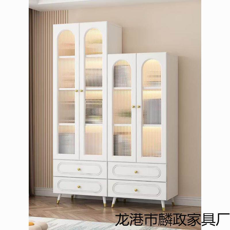书柜简约客厅柜玻璃门组合展示柜置物柜储物柜书架柜多层防尘高档