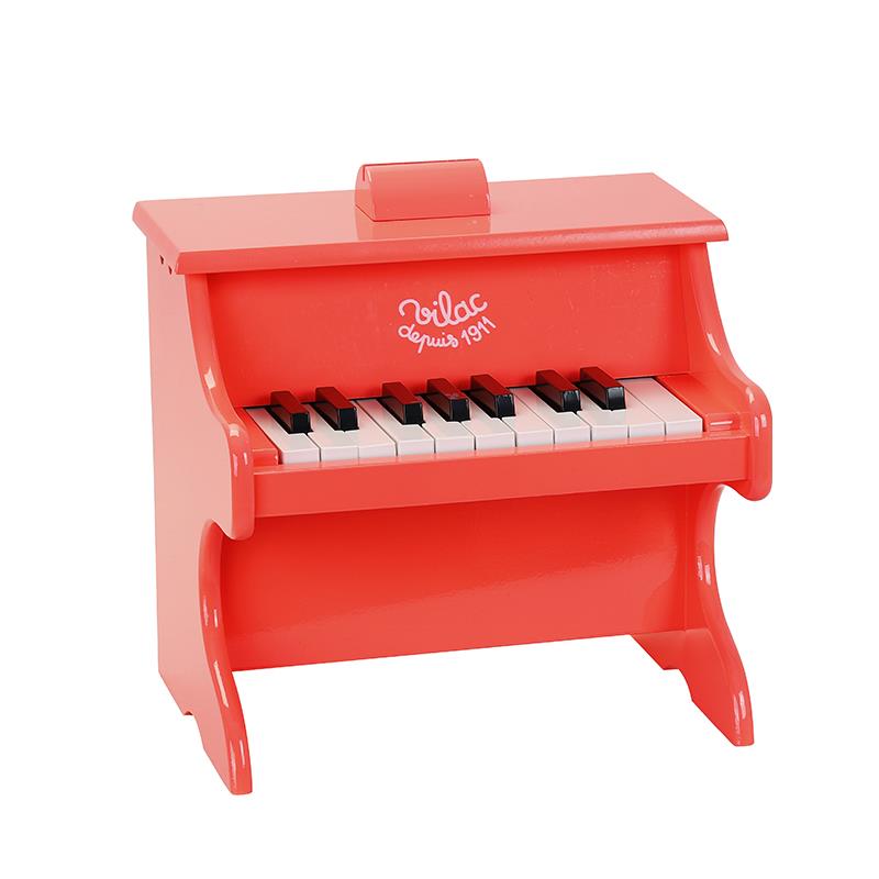 正品法国Vilac儿木制机械钢琴宝宝入门初学者音童乐启玩礼物3-蒙6