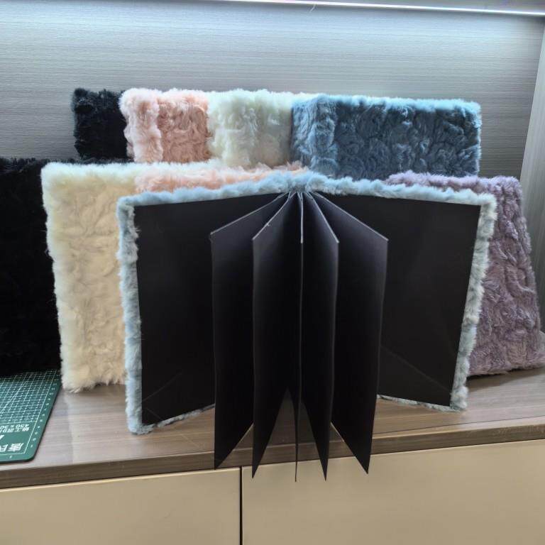 爆款手工立体书相簿diy自制空白本毛绒a4a5本6页12面情侣定制礼物