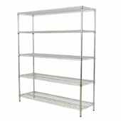 川井ND工业镀铬货架重型置物架仓储货架五层架储物架碳