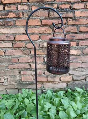 铁艺花园牧羊钩户外阳台灯笼挂钩庭院地插钩鸟澡盆铁艺工艺