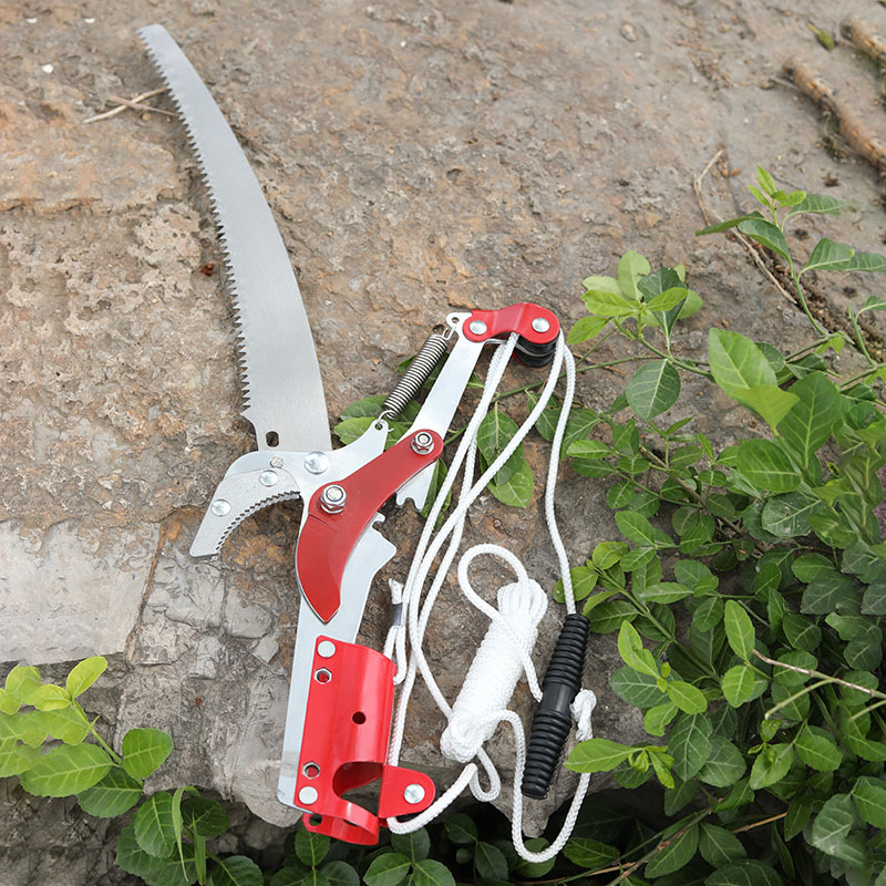 园林高枝剪园林绿化工具锯齿修枝剪伸缩滑轮果枝粗枝剪省力高枝锯