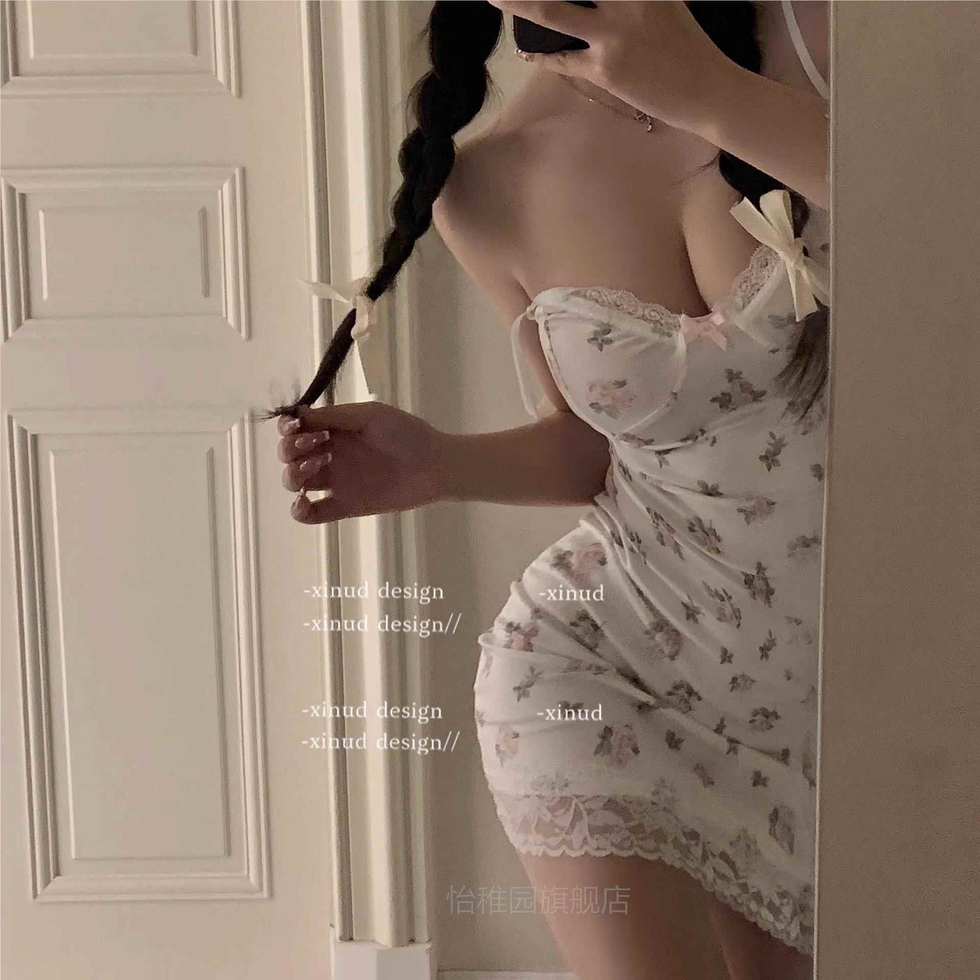 性感睡衣女高级感大码蕾丝吊带
