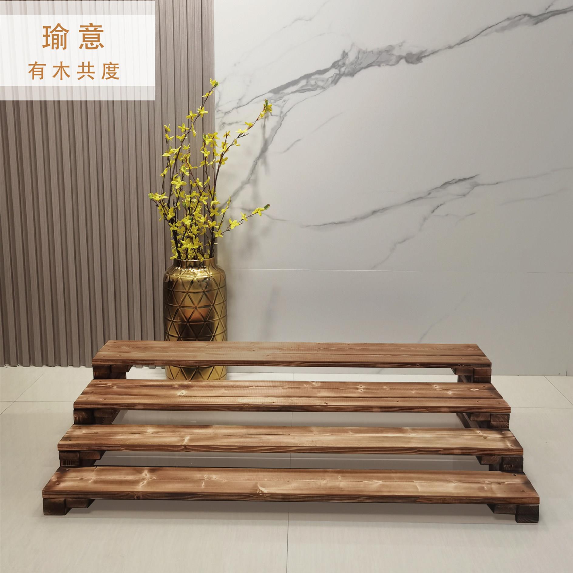 多肉阶梯式实木花架飘窗花架置物架阶梯多肉架尺寸定制定做