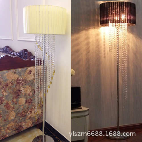 创意美式灯落地灯客厅卧室立式简约落地台灯灯饰现代欧式水晶