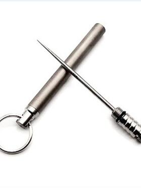 钛合金牙签组合一体牙签筒 便携随身金属牙签 非一次性牙签edc