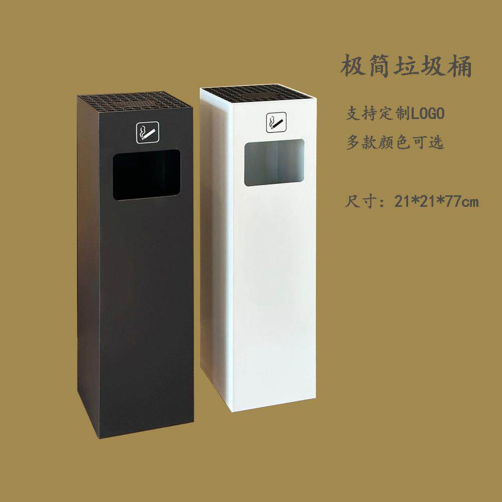 酒店大堂不锈钢立式烟蒂柱吸烟区会所商用走廊烟柱简单烟灰垃圾桶