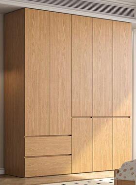 古风分全橡木衣柜实木一门代AAM到中顶家用卧室储物柜简约现段大