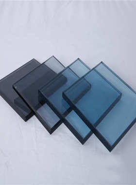 茶色  有色玻璃钢化玻璃蓝色黑色  灰色透明批发厂家钢化玻璃