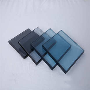 蓝色  透明 钢化玻璃茶色有色玻璃灰色批发黑色钢化玻璃厂家