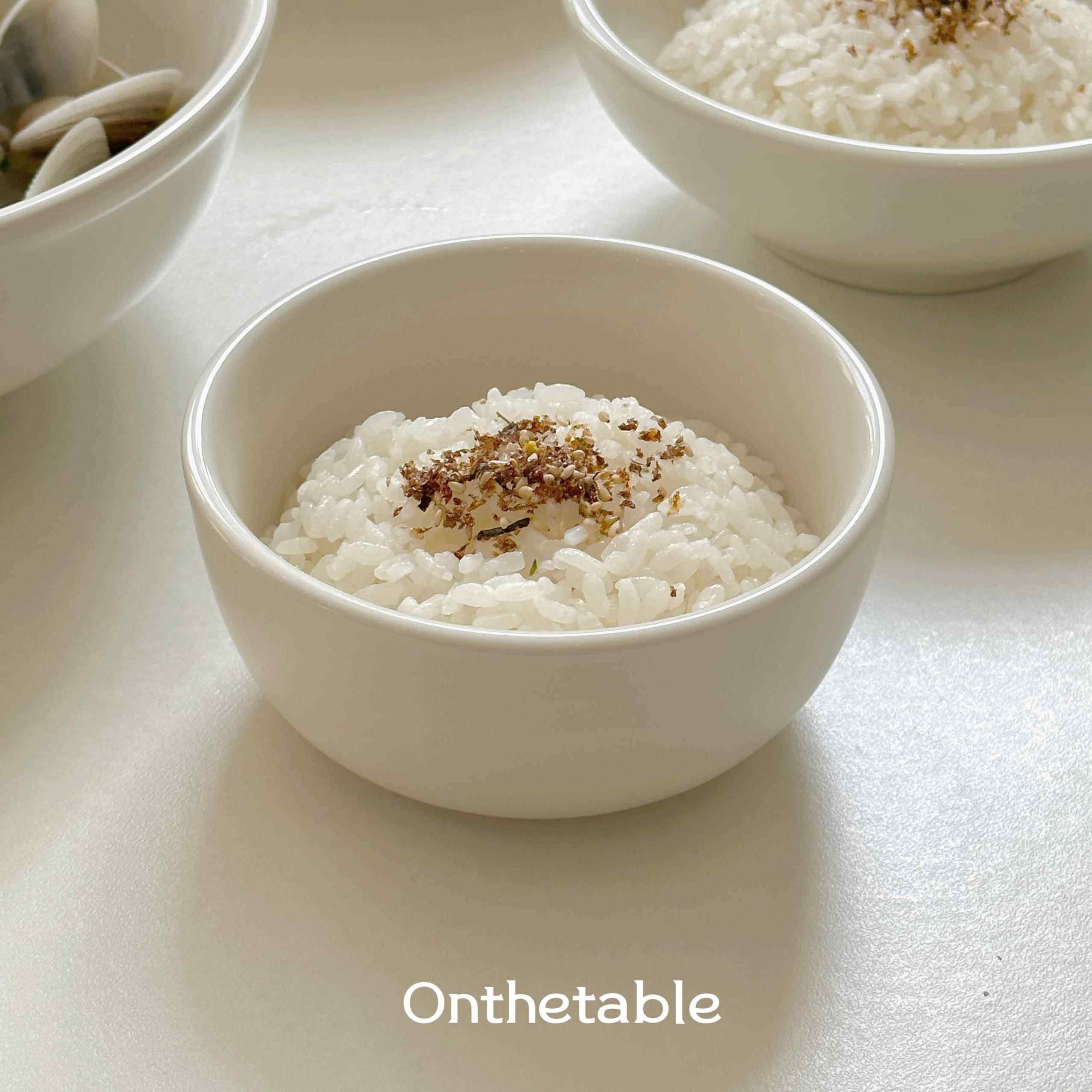 On the table - 乳白系列陶瓷米饭碗 家用饭碗 陶瓷小碗 4.3寸