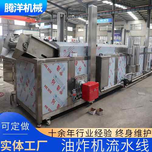 全自动连续食品油炸机膨化零食油炸锅厨房设备休闲食品设备