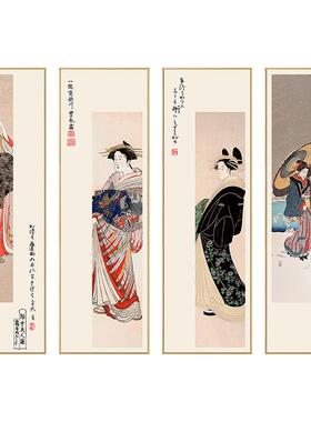 日式风格仕女图和风浮世绘日料餐厅挂画禅意日本居酒屋壁画家居