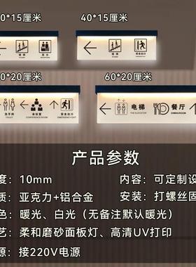 所牌指厕示门牌带高档订引天MNA导向男女亮花发光灯洗手间吊装卫