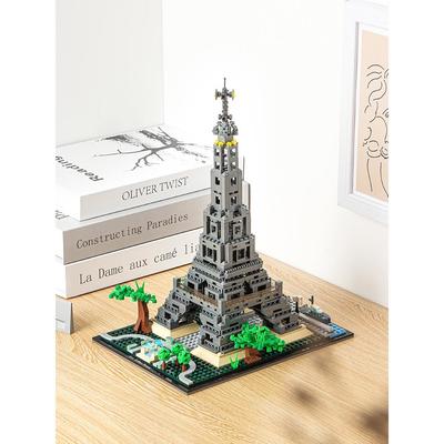 俐智loz积木巴黎埃菲尔铁塔世界著名建筑模型 小颗粒拼装玩具益智