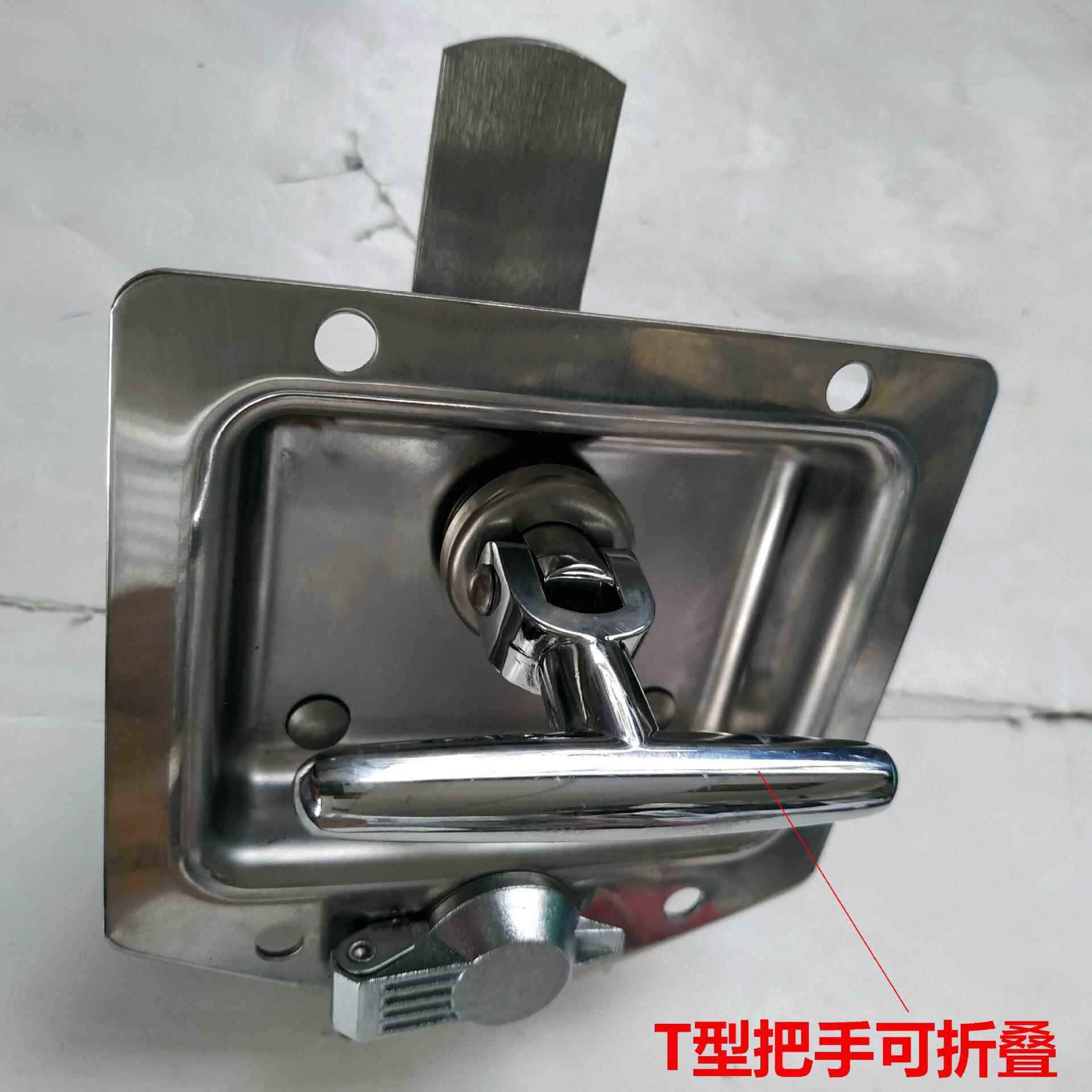 不锈钢门锁机车工械具箱锁MS858工程机8门锁MS85特种车辆T把手平