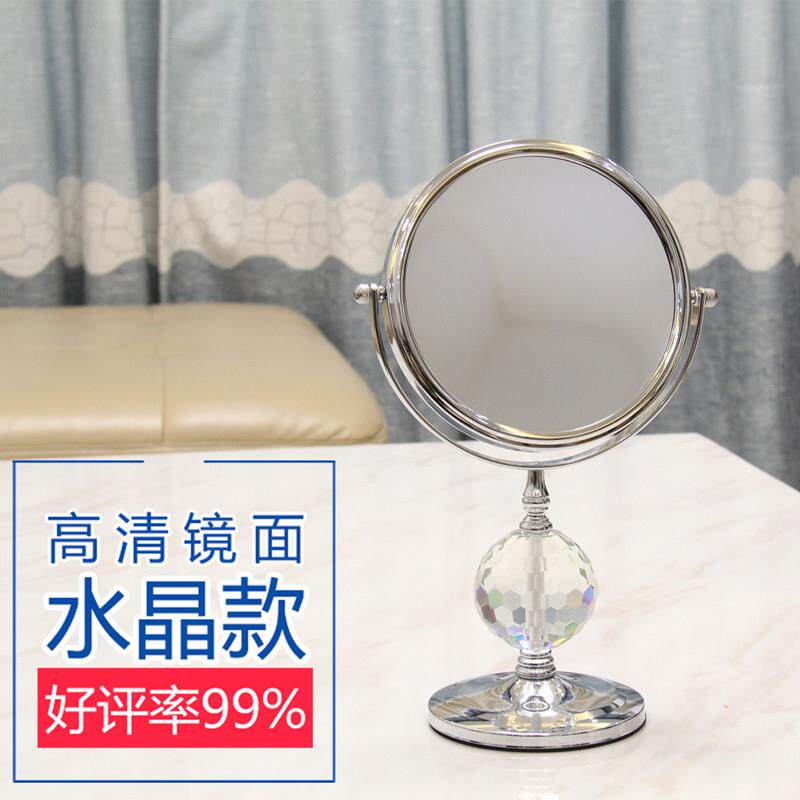 高级覆古法式卧室手持旋转专用家用放大化妆台镜子化妆镜台式桌面