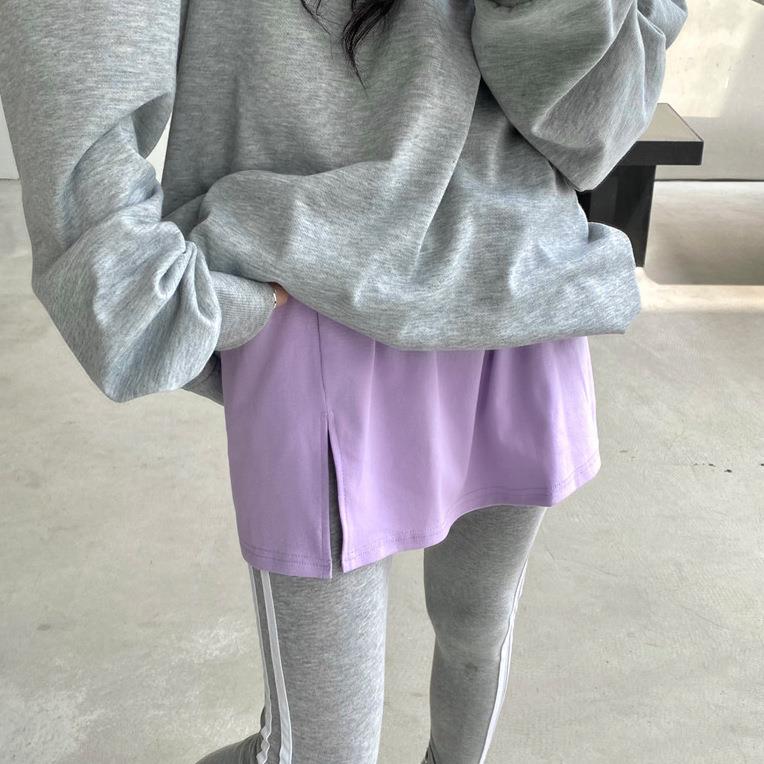 Sweater base artifact false hem purple little fart curtain
