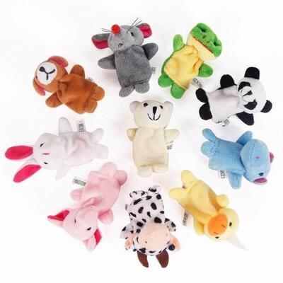 Cute cartoon family finger puppet a set of 6 children's