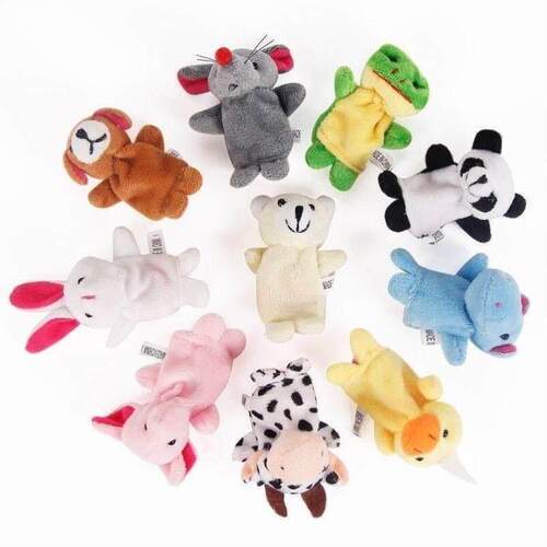 Cute cartoon family finger puppet a set of 6 children's