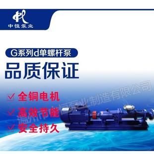 中恒泵业直销G型单螺杆泵G30 1污泥水泵转子泵浓浆泵不锈钢