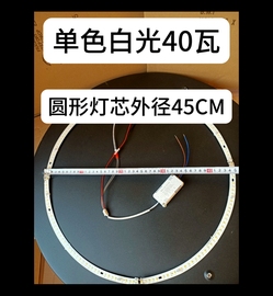 圆形吸顶灯配件单色白光加驱动一套40瓦白光灯灯芯外径40-45-50cm