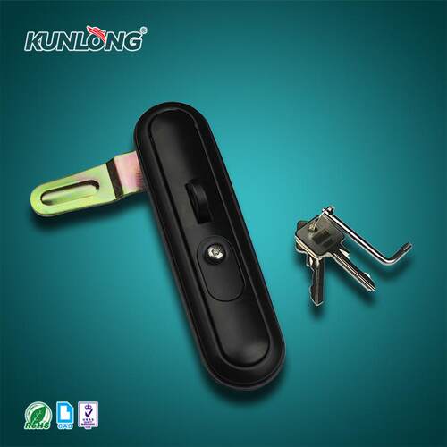 SK1-082电控柜锁黑色机箱机柜锁服务器网络机柜连杆锁厂家工业级