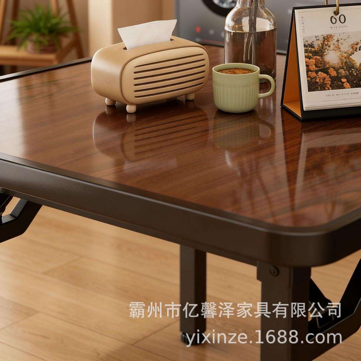方桌简易餐桌户外出租房小型吃饭桌户方形用佐致（收折叠四方正桌