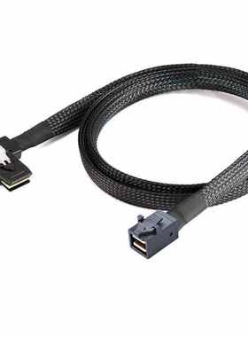 尘土MiniSASSFF-8087左弯toSFF-8643高速12G服务器机内连接线SFF-