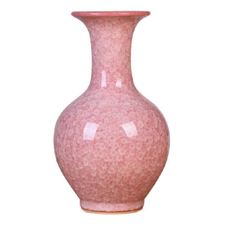 陶瓷冰裂陶瓷花瓶插花新中式家居客厅电视柜装饰品摆件瓷瓶