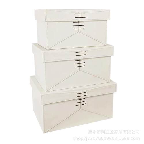 KYS-46衣新中式木质pu皮革收纳储物箱样间帽间柜顶角理落储物板整