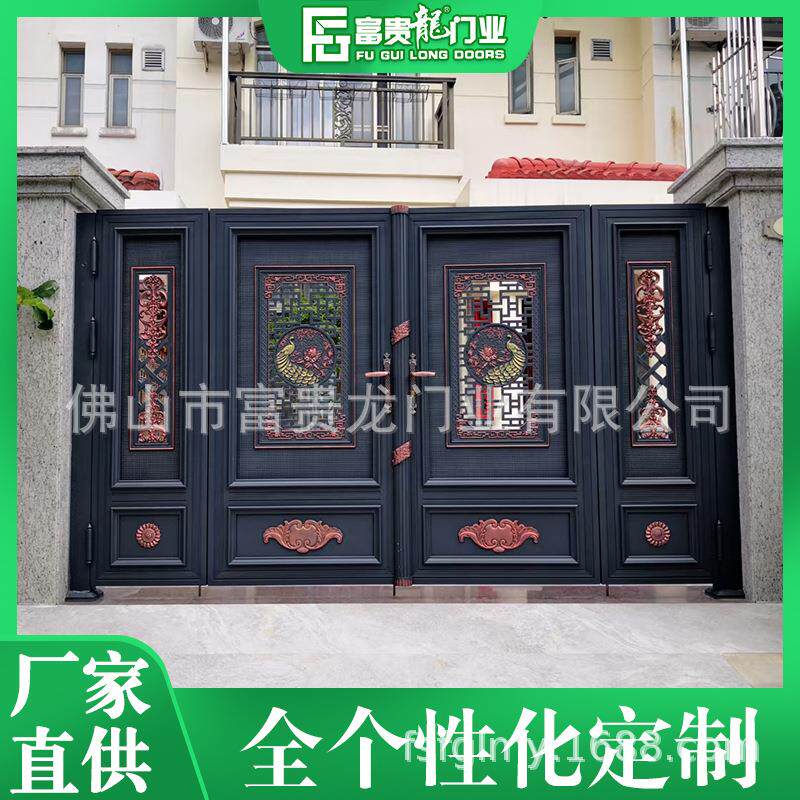 家用自动开关车库门智能遥控门 独栋房屋围墙电动平移门 庭院大门